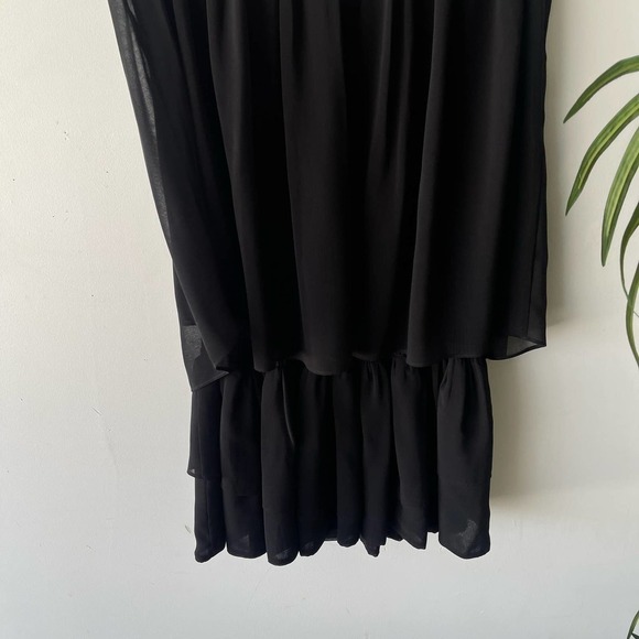 TBags Los Angeles Womens Dress Small Black Strapless Boho Flowy Layered Summer - Picture 13 of 13